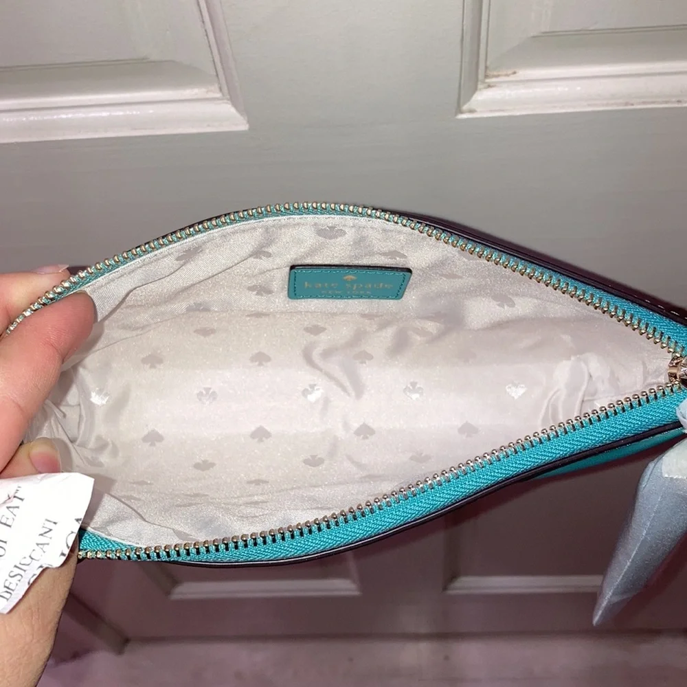 NWT Kate Spade Amy Ivy Street Tassel Stone Blue Crossbody Purse Bag - Picture 7 of 15